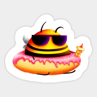 Bees donuts Sticker